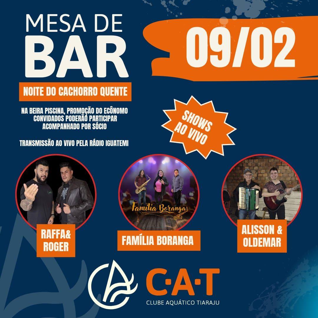MESA DE BAR – Rádio Repórter e Iguatemi” promete agitar o Clube Tiaraju